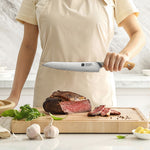 XINZUO Professional Carving Knife - Triple-Layer Composited Steel with Olive Wood Handle, Razor Sharp & Ergonomic Design-PIN Series