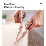 XINZUO 5Cr15 Stainless Steel Multifunctional Kitchen Scissors – One-Piece Solid Construction, Detachable & Ergonomic (Black/Silver/Bronze)