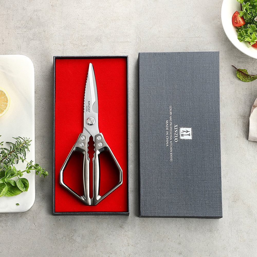 XINZUO 1PC Kitchen Knife Multifunctional & Innovative Design 14C28N Stainless Steel Aluminum Alloy Handle