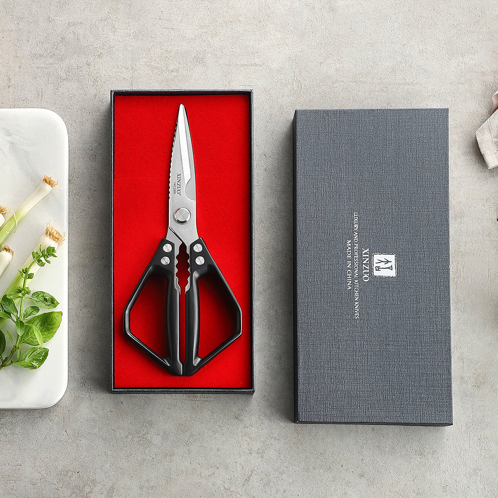 XINZUO 1PC Multifunctional Kitchen Knife 14C28N Stainless Steel Hardness 56-58HRC