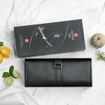 XINZUO 1PC Professional Chef Knife Roll Bag – 8 Slots, Microfiber Leather & Thickened Canvas, Available in Black or Blue,Durable Knife Storage & Travel Case for Chefs, Culinary Students & Home Cooks