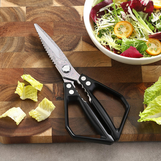 XINZUO Multi-Functional Kitchen Scissors 119 Layers Damascus Steel Iridescent Finish-Effort-saving Design