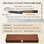 XINZUO Professional Utility Knife 49 Layers Damascus Steel ZDP189 Powder Steel Core Cooking Utensils
