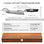 XINZUO 145 Layers Damascus Santoku Knife, Ergonomic Handle, Acacia Wooden Gift Box
