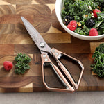 XINZUO Damascus Steel Kitchen Scissors 119 Layers Damascus Steel Antique Bronze Multi-Function Kitchen Scissors