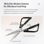 XINZUO Multi-Functional Kitchen Scissors 119 Layers Damascus Steel Iridescent Finish-Effort-saving Design
