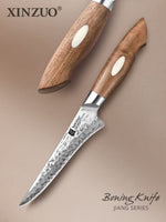 XINZUO 6 Inches 67 Layers Japanese AUS-10 Damascus Steel Boning Knife-Jiang Series