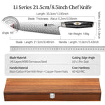 XINZUO Professional Chef Knife - Böhler M390 Powder Core, Water Wave Damascus Pattern, Comfort Grip Handle for Home & Restaurant Use