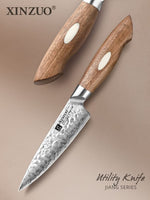 XINZUO 5.5 Inches 67 Layers Japanese AUS-10 Damascus Steel Utility Knife-Jiang Series