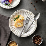 XINZUO One-Piece Forged Cutlery Premium 304 Stainless Steel Sturdy & Functional-Vintage Relief Pattern Handle