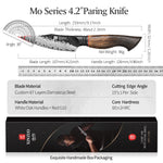 XINZUO 4 Inches 67 Layers Black Damascus Steel Paring Knife with  Burnt Oak Handle MO-Series
