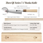 XINZUO Professional 7.1-inch Handmade Japanese Bunka Knife,Aogami No.2 Carbon Steel 3-Layer Composite Blade