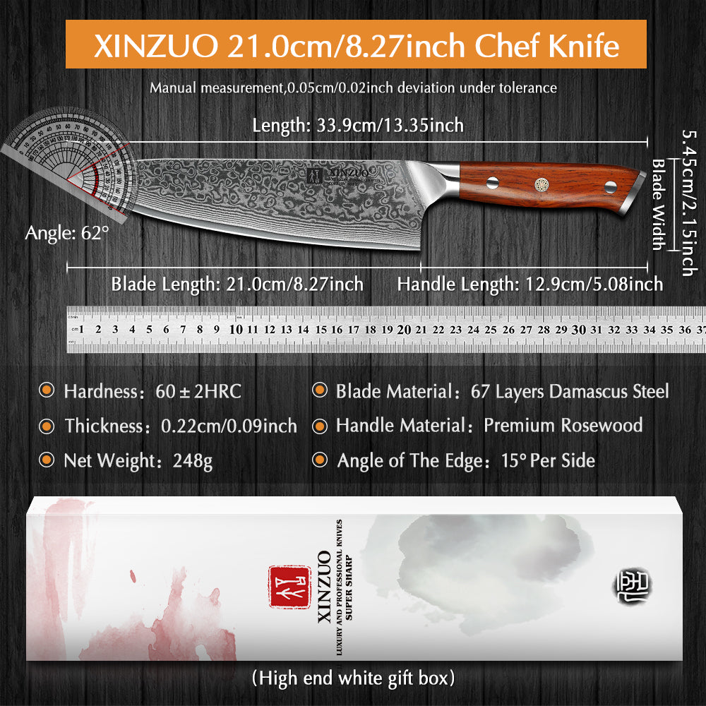 XINZUO YU SERIES 8.5'' Inch Chef Knife