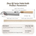 XINZUO Premium Nakiri Knife,Aogami No.2 Carbon Steel,Ergonomic Sharp Kitchen Chef Knife for Home & Professional Use