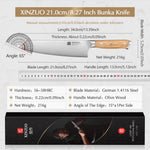 XINZUO 8.3 Inches Bunka Knife Super Steel German Stainless Steel Ingenious Hand-polished Ergonomic Handle