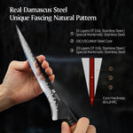 XINZUO 7.5 Inch Flexible Fillet Knife 67 Layers Damascus Steel with Burnt Oak Handle – Precision Fish & Boneless Meat Preparation Tool