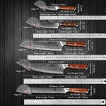 XINZUO 5-Piece 67 Layers Damascus Knife Set—Core Hardness 60±2HRC, Ultra-Sharp Kitchen Knives for Home Chefs & Daily Meal Prep