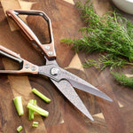 XINZUO Damascus Steel Kitchen Scissors 119 Layers Damascus Steel Antique Bronze Multi-Function Kitchen Scissors