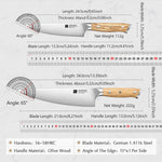 XINZUO Kitche Knife Set 2PCS Knife Set 5.2”Utility Knife+8.3”Chef Knife With High Quality Olive Wood Handle