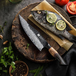 XINZUO 67 Layers Black Damascus Steel Chef Knife/Gyuto Chef Knife with  Burnt Oak Handle