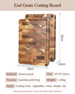 XINZUO Acacia Wood Cutting Board for Kitchen End Grain Cutting Board
