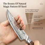 XINZUO 67 Layers Japanese AUS-10 Damascus Steel Steak Knife-Jiang Series 4PCS