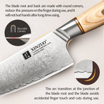 XINZUO Lan Series 3-layer Composite Steel 8PCS Knife Set