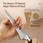 XINZUO 6.1 Inch Boning Knife – Professional Deboning Knife, 110-Layer Dual-Core Damascus Steel