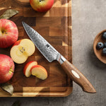 XINZUO 5.5 Inches 67 Layers Japanese AUS-10 Damascus Steel Utility Knife-Jiang Series