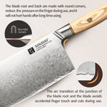XINZUO Lan Series 3-layer Composite Steel 7.5 inches Cleaver Knife