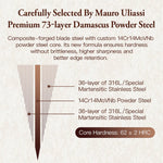 XINZUO Xing Series 73-Layer Powder Damascus Steel 5PCS Knife Set, For Chinese & Western Cooking