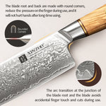 XINZUO Lan Series 73 Layers Damascus Powder Steel 7 inches Nakiri Knife