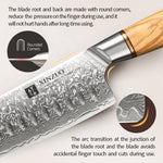 XINZUO Lan Series 73 Layers Damascus Powder Steel Santoku Knife