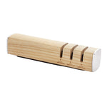 XINZUO 1PC 3-in-1 Knife Sharpener Diamond & Ceramic System Ash Wood & Walnut Wood Option，Scientific and Efficient Sharpening