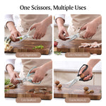 XINZUO 5 Colors Magnetic Kitchen Scissors with Fridge Storage – German 1.4116 Molybdenum-Vanadium Steel, Multi-Purpose