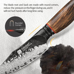 XINZUO 4 Inches 67 Layers Black Damascus Steel Paring Knife with  Burnt Oak Handle MO-Series