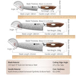 XINZUO 3-Piece 110 Layers Damascus Steel Kitchen Knife Set-Jiang Series