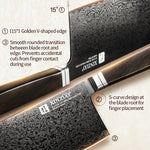 XINZUO Ji Series Chinese Cleaver Knife,7.1 Inches Kitchen Knife,High Hardness 60±2HRC,Cut Vegetable&Meat