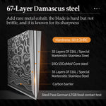 XINZUO 3.5 Inch 67 Layers Damascus Steel  Paring knife-Ya Series