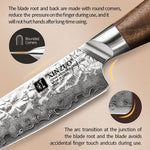 XINZUO 67 Layers Japanese AUS-10 Damascus Steel Steak Knife-Jiang Series 4PCS