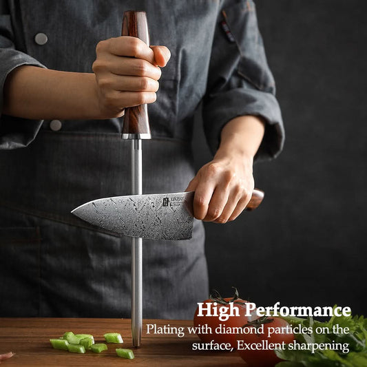 XINZUO High Carbon Steel Diamond Sharpener Rod-Jiang Series