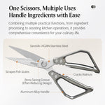 XINZUO 1PC Kitchen Knife Multifunctional & Innovative Design 14C28N Stainless Steel Aluminum Alloy Handle