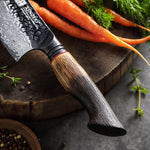 XINZUO 67 Layers Black Damascus Steel Chef Knife/Gyuto Chef Knife with  Burnt Oak Handle