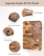 XINZUO Acacia Wood Cutting Board for Kitchen End Grain Cutting Board