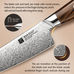 XINZUO 5.5" Santoku Knife – 110-Layer Dual-Core Damascus Steel,Desert Ironwood Handle