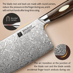 XINZUO 7 Inches Cleaver Knife,110 layers of dual-core Damascus Steel,North America Desert Ironwood