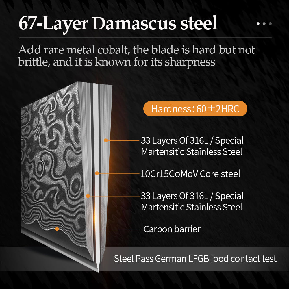 XINZUO 8 Inch 67 Layers Damascus Steel Kitchen Knife/Chef Knife-Ya Series
