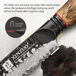 XINZUO 8.5 Inches 67 Layers Black Damascus Steel Bread Knife with  Burnt Oak Handle MO-Series