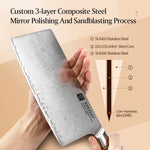 XINZUO Lan Series 3-layer Composite Steel 7.5 inches Cleaver Knife