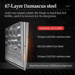 XINZUO HE STRIA HAMMER DAMASCUS SERIES 4PCS Steak Knives